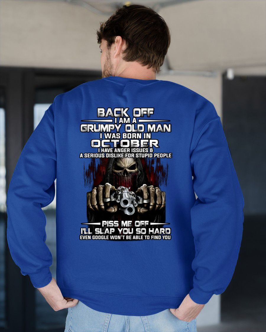 OCTOBER - GRUMPY OLD MAN - BIRTHDAY T-SHIRT FOR MEN - NTTD10 (SKU09-109-10)