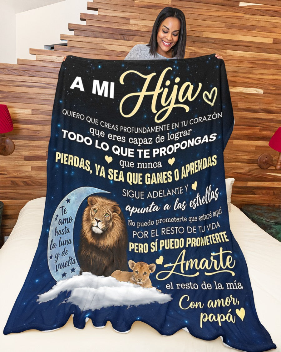 MANTA PARA HIJA – UN REGALO DEL AMOR, CONFORT Y CALIDEZ DE PAPÁ Manta Acolchada de Forro Polar Sherpa (SKU2610-77)