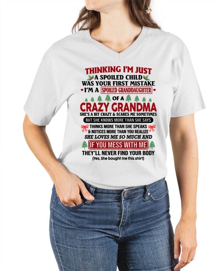 SPOILED GRANDDAUGHTER - PERFECT CHRISTMAS GIFT FOR GRANDDAUGHTER - GIFT FROM GRANDMA - NTTD00 (SKU11-07-00)