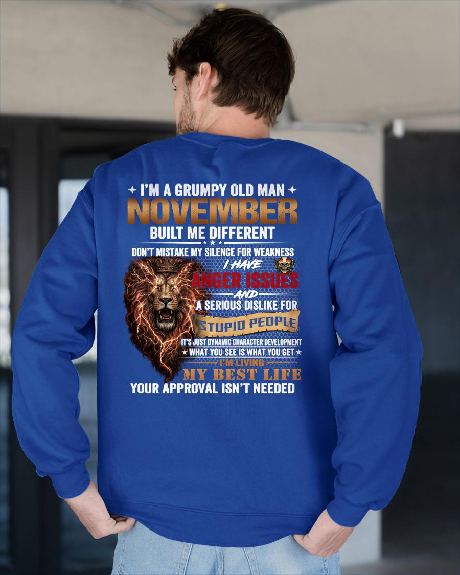 NOVEMBER - GRUMPY OLD MAN - BIRTHDAY T-SHIRT FOR MEN - NTTD11 (SKU2604-22-11)