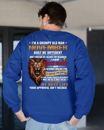 NOVEMBER - GRUMPY OLD MAN - BIRTHDAY T-SHIRT FOR MEN - NTTD11 (SKU2604-22-11)
