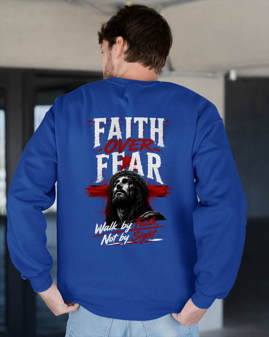 FAITH OVER FEAR - CHRISTIAN T-SHIRT - FOR MEN NTTD00 (SKU2608-76)