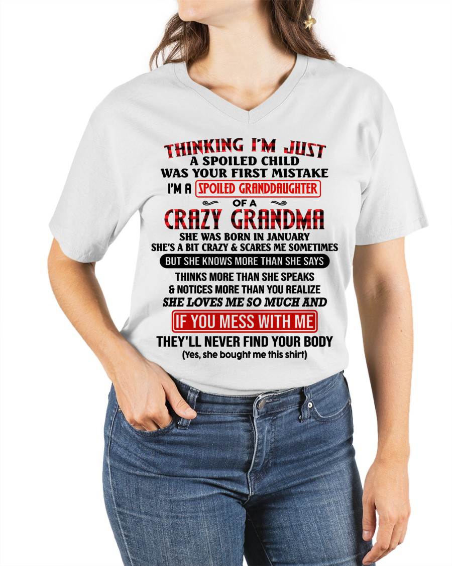 JANUARY - SPOILED GRANDDAUGHTER OF A CRAZY GRANDMA - GIFT FROM GRANDMA - NTTD01 (SKU2604-298-01)