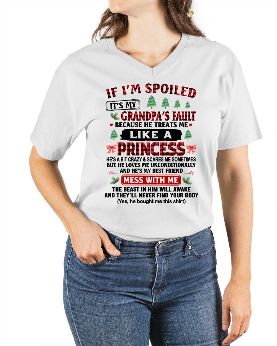 SPOILED GRANDDAUGHTER - PERFECT CHRISTMAS GIFT FOR GRANDDAUGHTER - GIFT FROM GRANDPA - NTTD00 (SKU10-180-00)