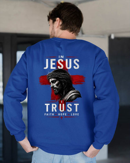 IN JESUS I TRUST Faith • Hope • Love - CHRISTIAN T-SHIRT - FOR MEN NTTD00 (SKU2608-80)