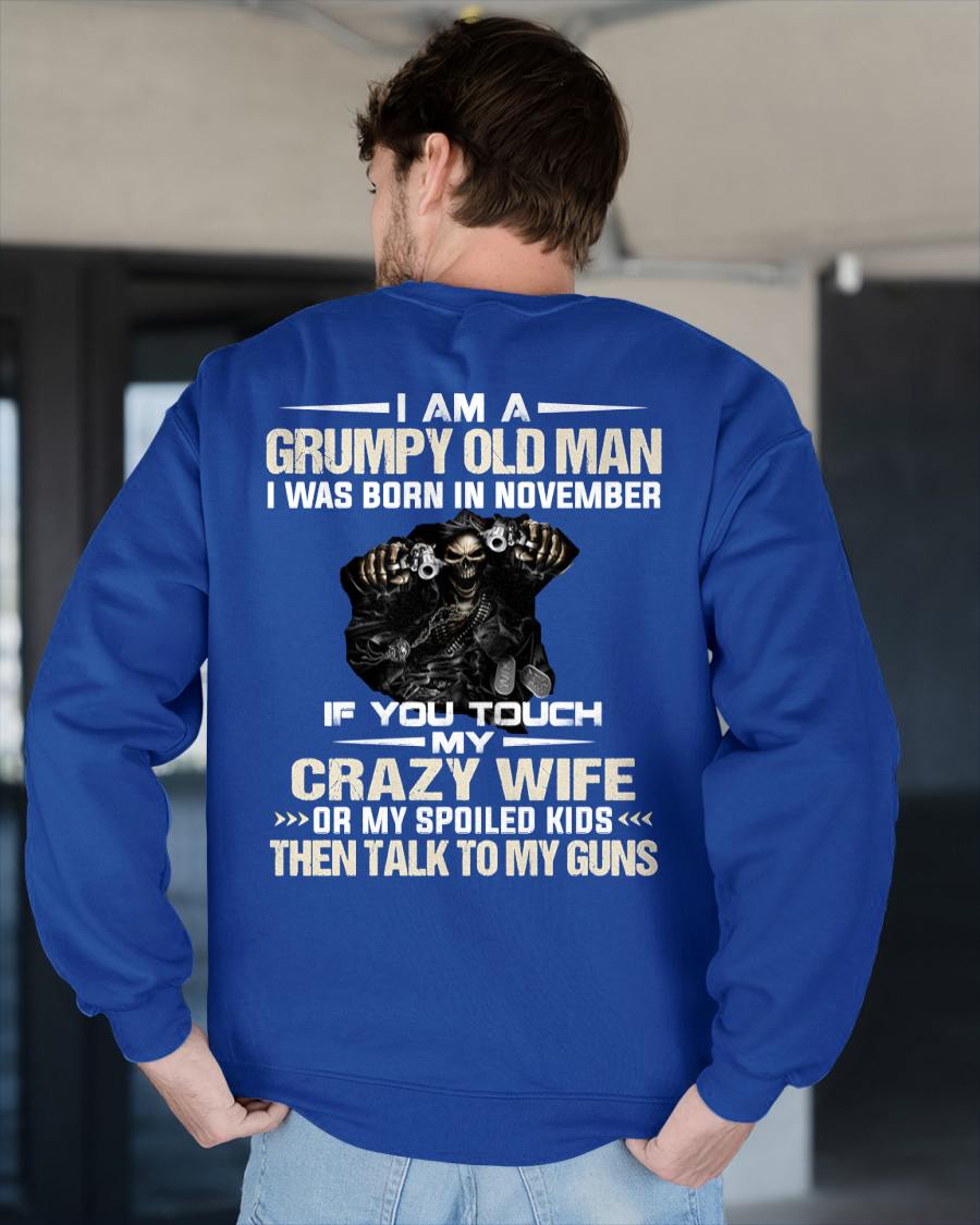 NOVEMBER - DON'T TOUCH MY WIFE OR KIDS - BIRTHDAY T-SHIRT FOR MEN - NTTD11 (SKU10-54-11)