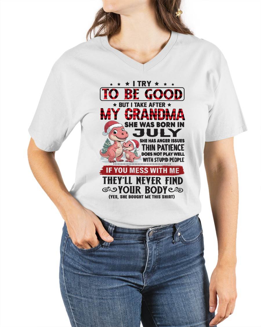 JULY - TRY TO BE GOOD - PERFECT CHRISTMAS GIFT FOR GRANDDAUGHTER - GIFT FROM GRANDMA - NTTD07 (SKU11-05-07)