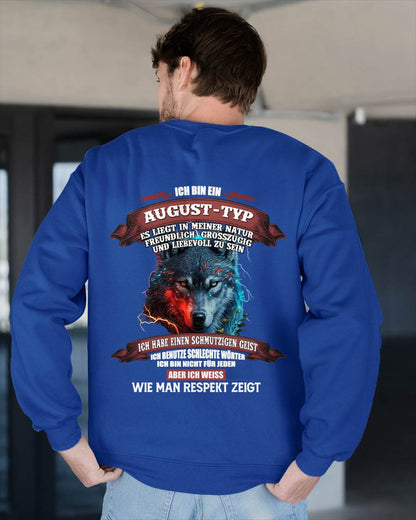 AUGUST - ICH WEISS, WIE MAN RESPEKT ZEIGT – GEBURTSTAGS-T-SHIRT FÜR MÄNNER - NTTD08 (SKU2605-219-08)