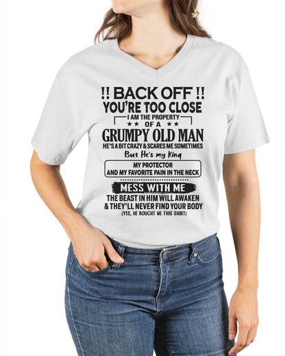 TO MY WIFE - BACK OFF T-SHIRT - GIFT FOR WIFE - NTTD00 (SKU10-99-00)