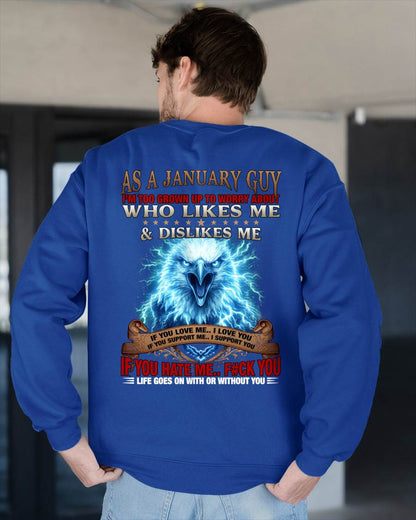 JANUARY - I'M TOO GROWN UP TO WORRY ABOUT - PREMIUM DTG PRINT - BIRTHDAY T-SHIRT FOR MEN - NTTD01 (SKU2604-138-01)