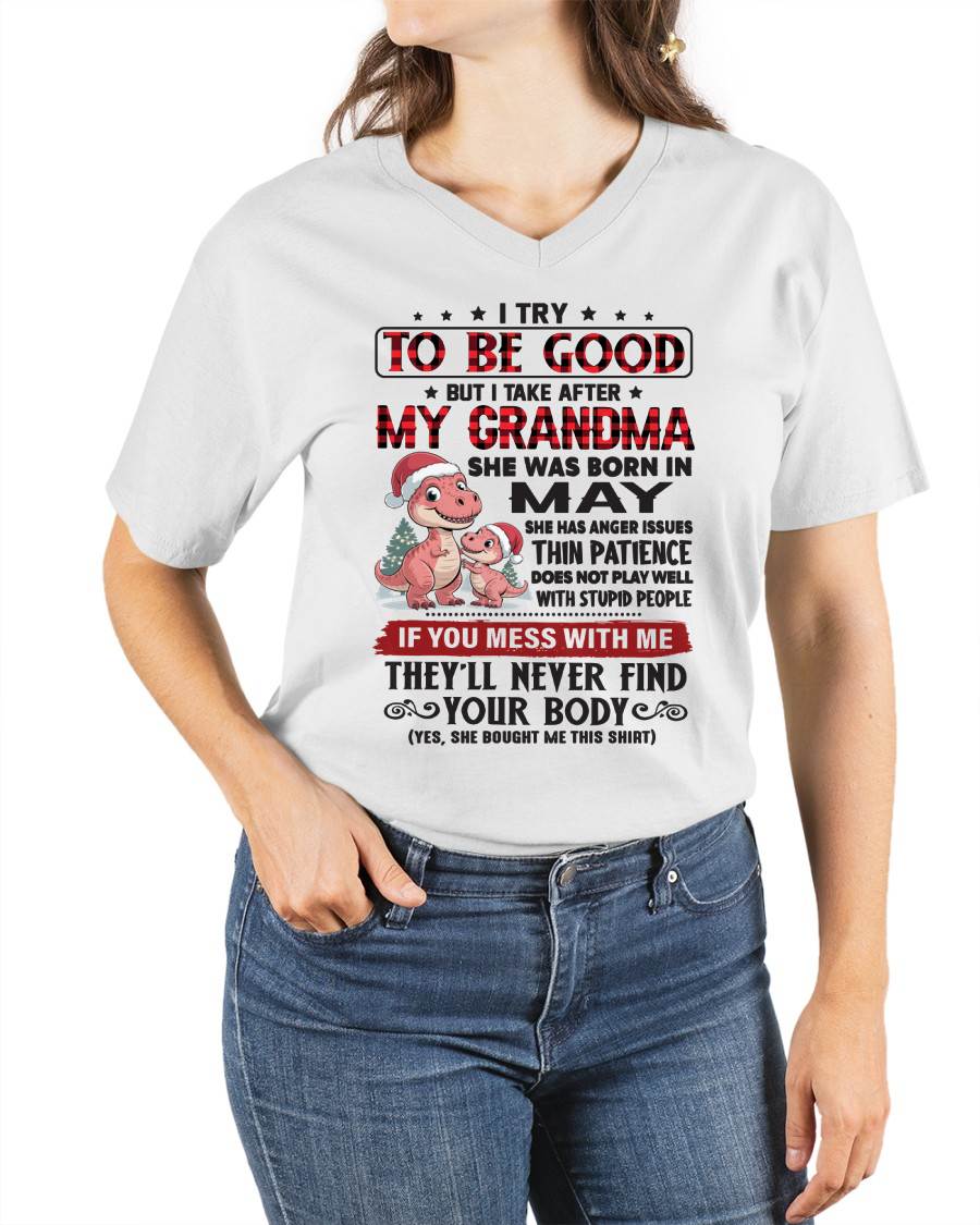 MAY - TRY TO BE GOOD - PERFECT CHRISTMAS GIFT FOR GRANDDAUGHTER - GIFT FROM GRANDMA - NTTD05 (SKU11-05-05)