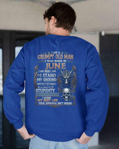 JUNE - GRUMPY OLD MAN - BIRTHDAY T-SHIRT FOR MEN - NTTD06 (SKU2604-37-06)