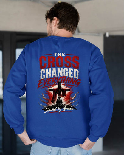 THE CROSS CHANGED EVERYTHING - CHRISTIAN T-SHIRT - FOR MEN NTTD00 (SKU2608-78)