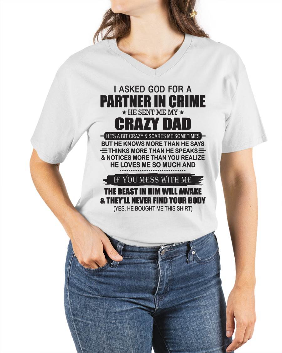 TO MY DAUGHTER - GOD SENT ME MY CRAZY DAD - GIFT FROM DAD - NTTD00 (SKU11-108-00)