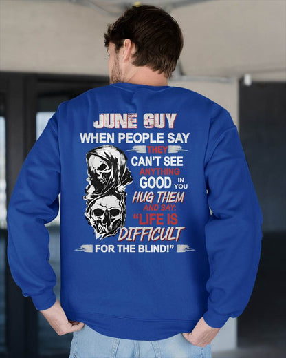 JUNE -  HUG THEM AND SAY... - BIRTHDAY T-SHIRT FOR MEN - NTTD06 (SKU12-253-06)