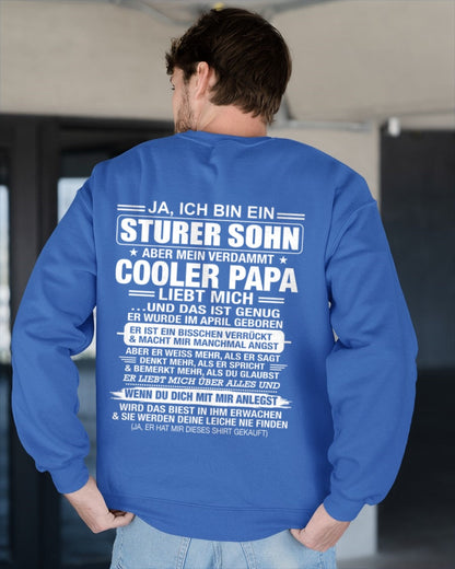 DEU04 - JA, ICH BIN EIN STURER SOHN T-SHIRT – GEBURTSTAGSGESCHENK VON EINEM APRIL-PAPA - nttd04 (SKU2606-87-04)