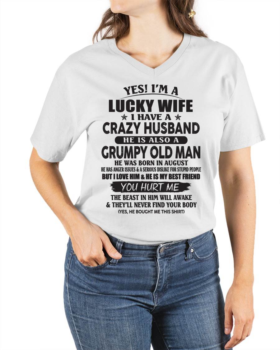 AUGUST - TO MY WIFE - I'M A LUCKY WIFE - GIFT FROM HUSBAND - NTTD08 (SKU11-30-08)