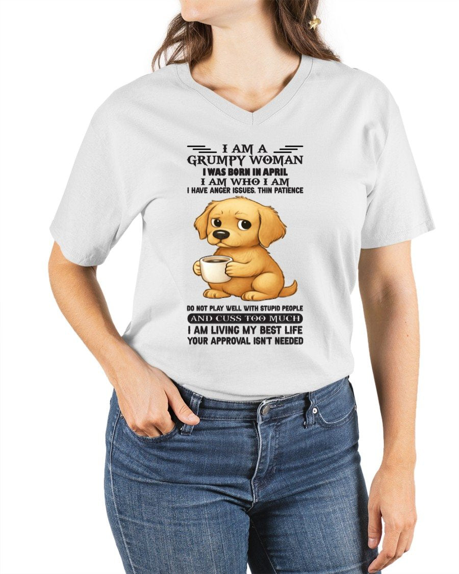 APRIL - GRUMPY WOMAN - BIRTHDAY GIFT FOR WOMEN - NTTD04 (SKU-GWD-04)
