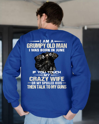 JUNE - DON'T TOUCH MY WIFE OR KIDS - BIRTHDAY T-SHIRT FOR MEN - NTTD06 (SKU10-54-06)