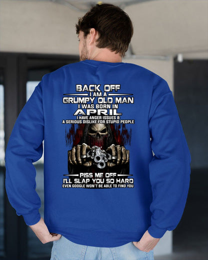 APRIL - GRUMPY OLD MAN - BIRTHDAY T-SHIRT FOR MEN - NTTD04 (SKU09-109-04)