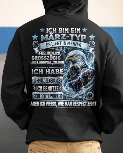 MÄRZ - ICH WEISS, WIE MAN RESPEKT ZEIGT – GEBURTSTAGS-T-SHIRT FÜR MÄNNER - NTTD03 (SKU2605-220-03)