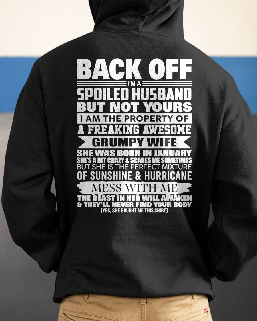 JANUARY - BACK OFF! I'M A SPOILED HUSBAND - GIFT FROM WIFE - NTTD01 (SKU2604-320-01)