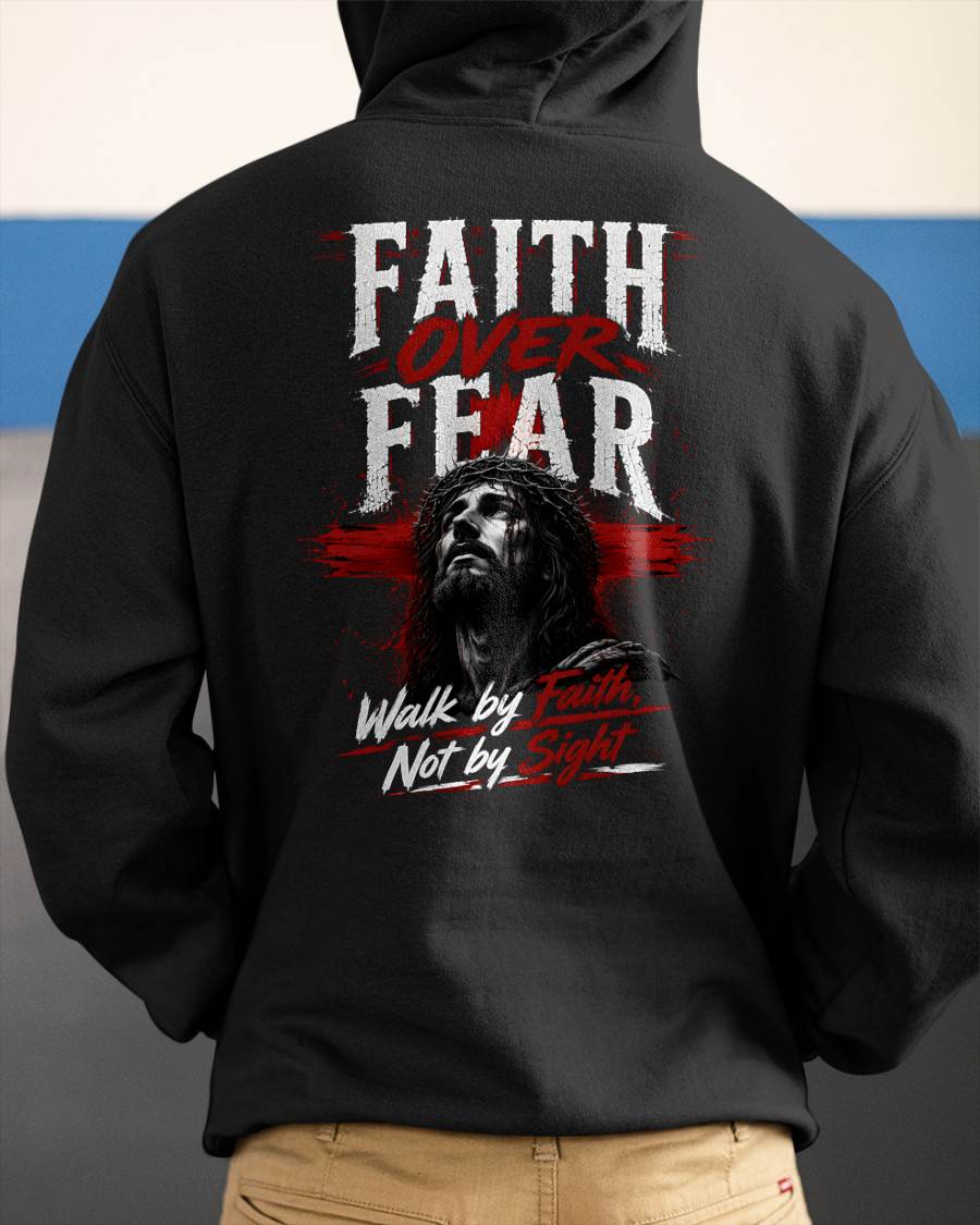 FAITH OVER FEAR - CHRISTIAN T-SHIRT - FOR MEN NTTD00 (SKU2608-76)