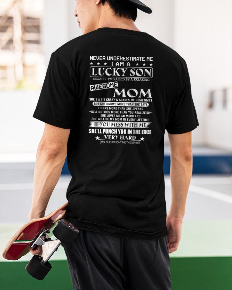 LUCKY SON OF AWESOME MOM - GIFT FROM MOM - NTTD00 (SKU10-36-00)