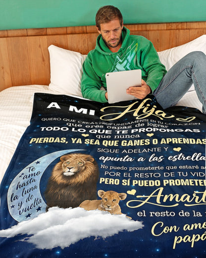 MANTA PARA HIJA – UN REGALO DEL AMOR, CONFORT Y CALIDEZ DE PAPÁ Manta Acolchada de Forro Polar Sherpa (SKU2610-77)