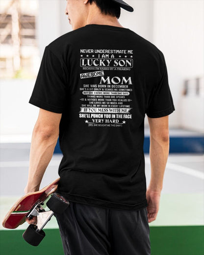 DECEMBER - LUCKY SON OF AWESOME MOM - GIFT FROM MOM - NTTD12 (SKU10-36-12)