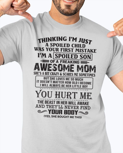 SPOILED SON T-SHIRT - GIFT FROM MOM - NTTD00 (SKU09-08-00)