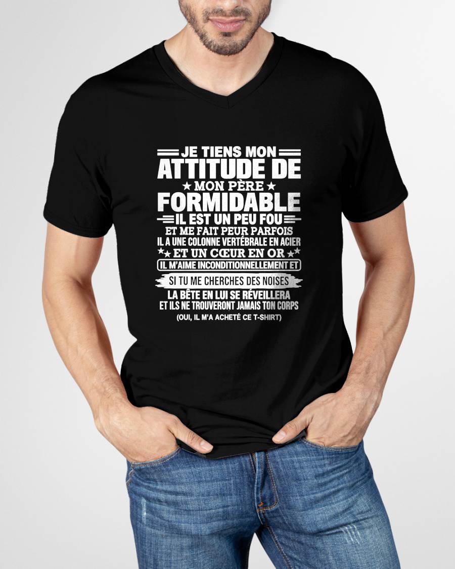JE TIENS MON ATTITUDE DE MON PÈRE FORMIDABLE – Cadeau de Papa - NTTD00 (SKU2610-82)
