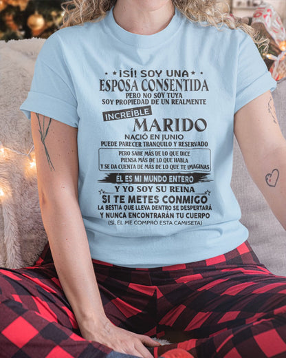 Junio - Marido Increíble Nació En Junio - Regalo Especial Para Esposa - T06 (SKU06-09-06)