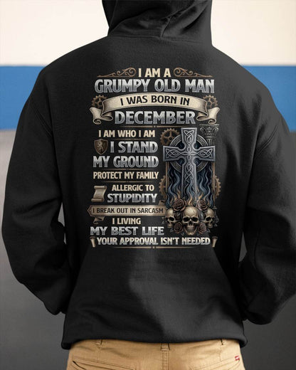 DECEMBER - GRUMPY OLD MAN - BIRTHDAY T-SHIRT FOR MEN - NTTD12 (SKU2604-39-12)