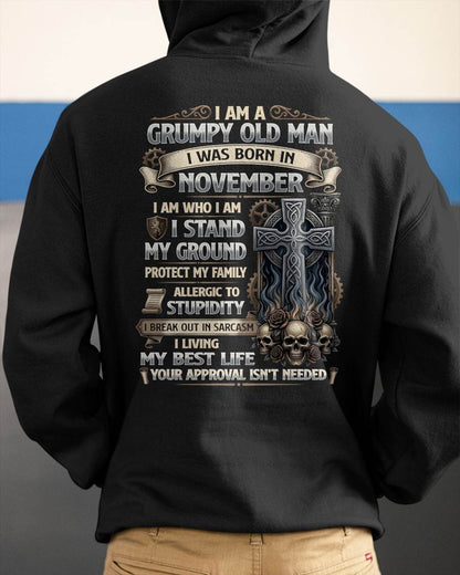NOVEMBER - GRUMPY OLD MAN - BIRTHDAY T-SHIRT FOR MEN - NTTD11 (SKU2604-39-11)