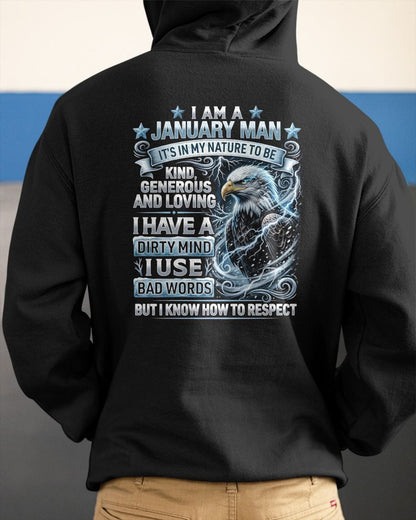 JANUARY - KNOW HOW TO RESPECT - BIRTHDAY T-SHIRT FOR MEN - NTTD01 (SKU2607-172-01)