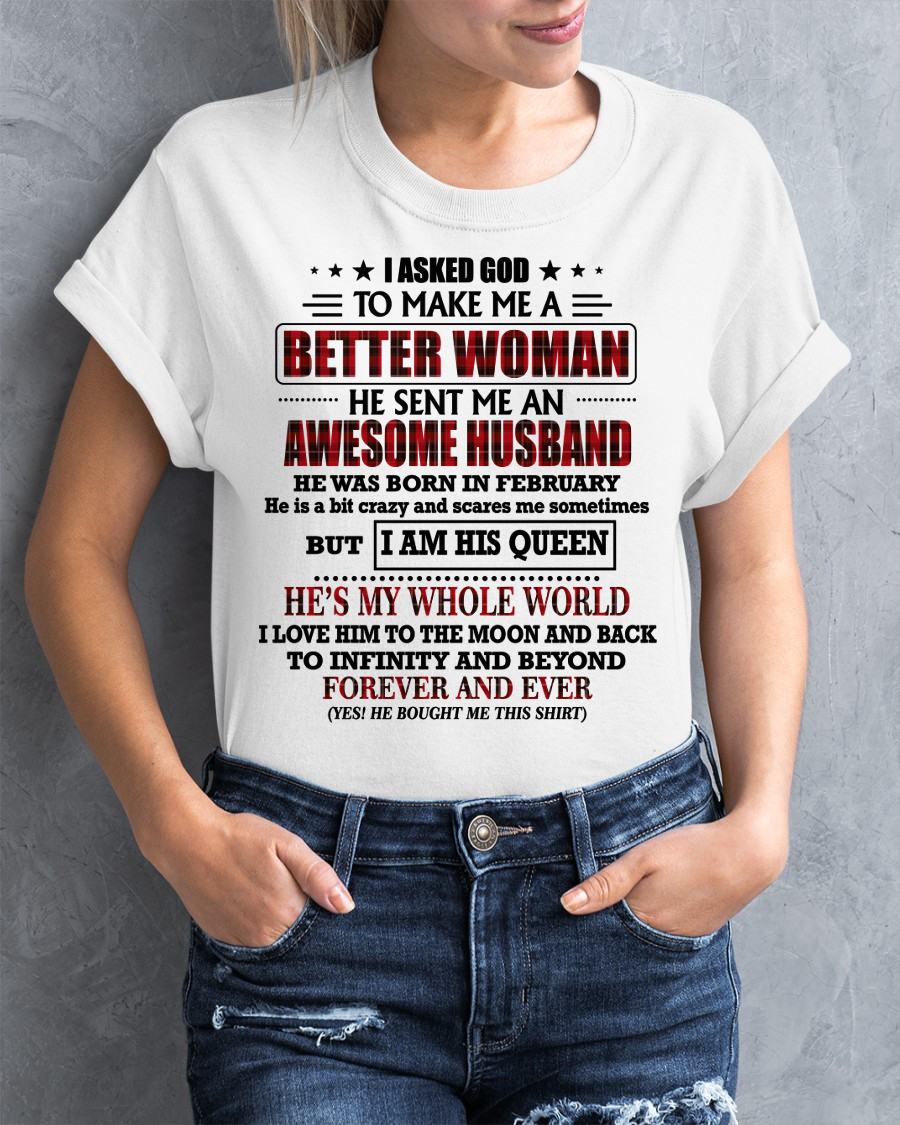 FEBRUARY - GOD SENT ME AN AWESOME HUSBAND - GIFT FROM HUSBAND - NTTD02 (SKU12-321-02)