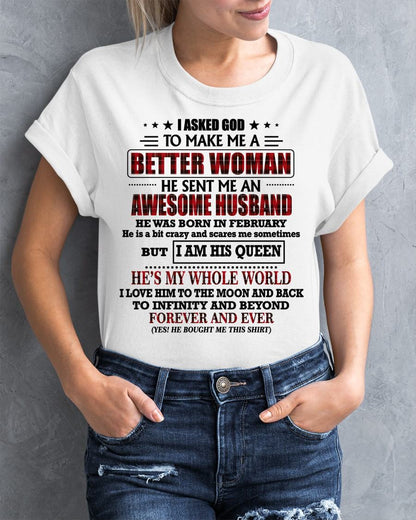 FEBRUARY - GOD SENT ME AN AWESOME HUSBAND - GIFT FROM HUSBAND - NTTD02 (SKU12-321-02)