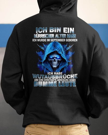 SEPTEMBER - MÜRRISCHER ALTER MANN – GEBURTSTAGS-T-SHIRT FÜR MÄNNER - NTTD09 (SKU2605-360-09)