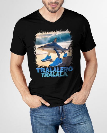TRALALERO TRALALA ITALIAN BRAINROT MEME T-SHIRT - BIRTHDAY T-SHIRT FOR MEN - NTTD00 (SKU-BRAINROT4)