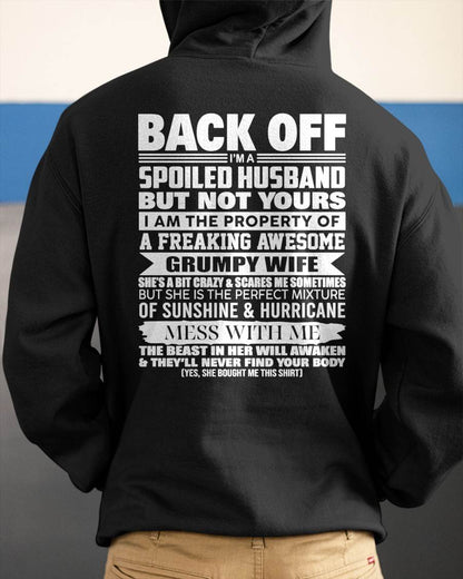 BACK OFF! I'M A SPOILED HUSBAND - GIFT FROM WIFE - NTTD00 (SKU2604-320-00)