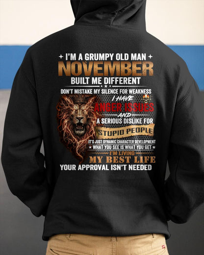 NOVEMBER - GRUMPY OLD MAN - BIRTHDAY T-SHIRT FOR MEN - NTTD11 (SKU2604-22-11)