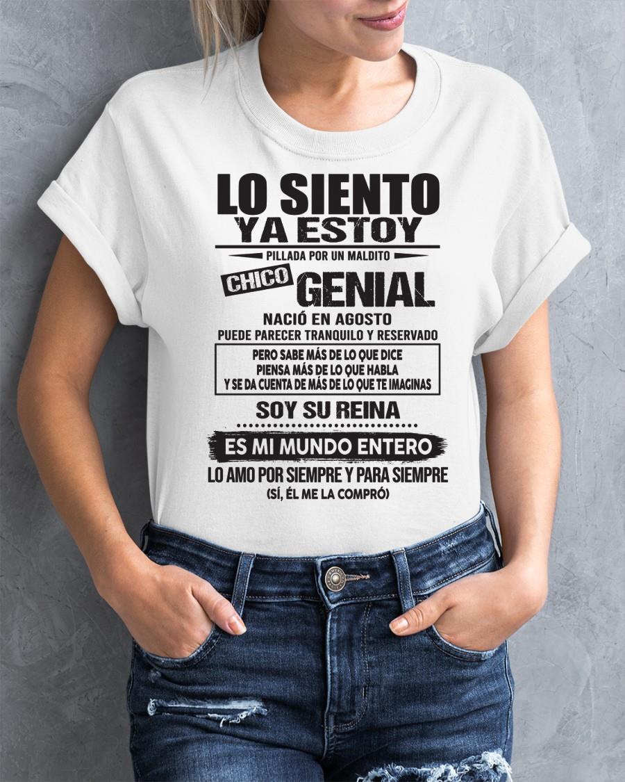 Agosto - Chico genial Nació en agosto - Regalo especial para novia - T08 (SKU04-18)