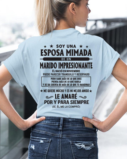 Noviembre - Soy una Esposa mimada de un Marido impresionante - Regalo especial para tu esposa - T11 (SKU05-101-11)