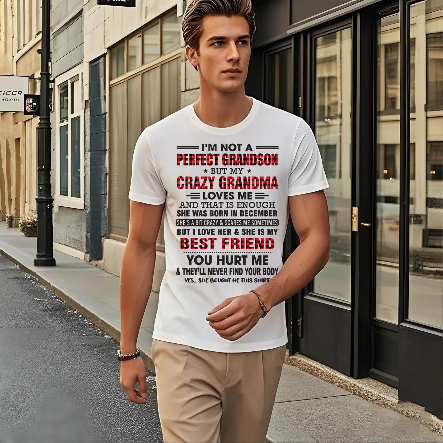 DECEMBER - I’M NOT A PERFECT GRANDSON BUT MY CRAZY GRANDMA LOVES ME AND THAT IS ENOUGH - FROM GRANDMA - NTTD12 (SKU10-167-12)