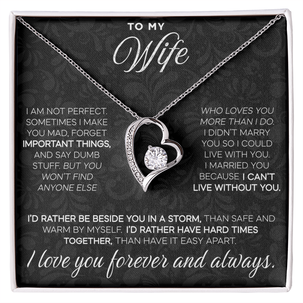TO MY WIFE FROM HUSBAND NECKLACE  - Premium Forever Love Necklace (SKU26J-01211)