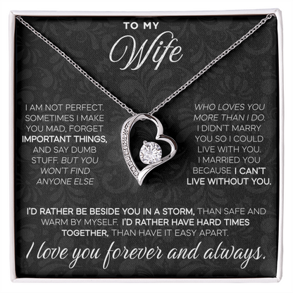 TO MY WIFE FROM HUSBAND NECKLACE  - Premium Forever Love Necklace (SKU26J-01211)