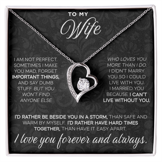 TO MY WIFE FROM HUSBAND NECKLACE  - Premium Forever Love Necklace (SKU26J-01211)