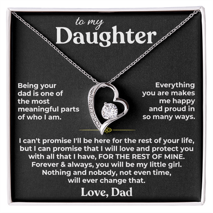TO MY DAUGHTER NECKLACE  - Premium Forever Love Necklace (SKU2610-187)