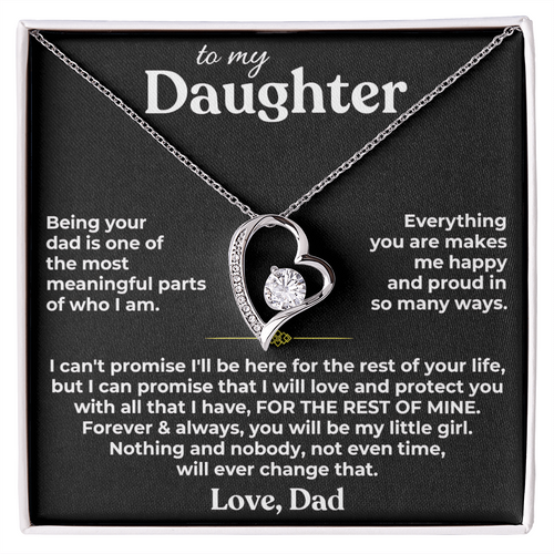 TO MY DAUGHTER NECKLACE  - Premium Forever Love Necklace (SKU2610-187)
